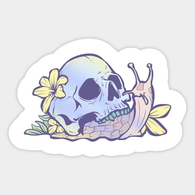 Pastel Goth Kawaii Eboy Egirl Emo Cute Skull Snail Grunge Sticker by TellingTales